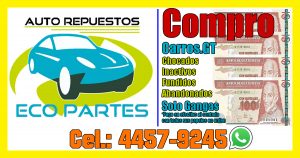 Se compran Carros, solo gangasChocadosInactivosFundidosAbandonados